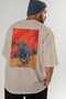 Boğa 2 Oversize Back Printed Beige T-Shirt Unisex 100% Cotton Premium Design Streetwear - 7