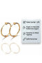 Unisex Compression Spring Clasp Steel Hoop Earrings for Non-Pierced Ears - 3