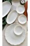 Aura Cream 19 Piece Porcelain Breakfast Set for 6 People Cream Plain - 4
