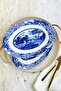 Carbon Blue 2-Piece 25 cm Premium Porcelain Medium Size Mezelik Kayık Presentation Serving Set