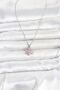 316L Steel Chain Silver Color Pink Zircon Stone Lotus Model Women's Necklace - 2