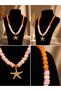 Orange and Pink Starfish Bohemian Necklace Summer Bikini Combination Special Design Women's Necklace - 4