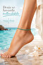 Turquoise Green Crystal Beaded Anklet Waterproof Adjustable 23+4 cm
