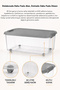 2-Piece 40Lt Large Size Storage Box - Lockable Lid Elora Multi-Purpose Organizer Gray - 3