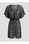 Bysen Noir Siren Night Lace Black Women's Beach Dress Tunic Pareo Ultra Light Soft - 4