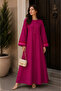 - Ruby Red Contrast Cuff Modest Maxi Dress - 2