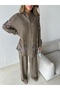 Women's Denim Fabric Front and Sleeves with Stone Embellishments Stylish Set - 5
