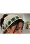 Bohemian Bandana Women's Hair Band Floral Motif Crochet Look Green Summer Boho Hair Accessory