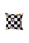 Checkered and Floral Patterned Pillow, Gift