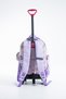 4-Piece School Bag Set with Trolley - Fixed Trolley Folding Stand (Backpack + Thermal Lunch Bag + Pen Holder + Wallet) - 4