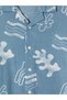 Blue Patterned Poplin Boys' Shirt - 3