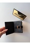 Women's Black Zippered Card Holder Wallet |   Multi-Compartment Mini Wallet |   Coin Compartment Belt Detailed - 2