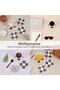 Marble Coasters Set of 4, White & Oceanic Drink Coasters for Coffee Table, Home Décor - 5
