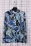 Women's Plus Size Lycra Shirt Collar Placket Patterned Long Sleeve Mom T-Shirt Shirt Combed Cotton Blouse - 2