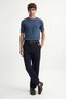 Navy Blue Tapered Fit Men's Trousers - 7