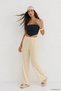 Yellow Striped Muslin Wide Leg Pants 8623A