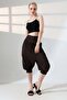 Women's Viscose Fabric Pocketed Capri Shalwar Trousers 22368 - 3