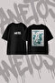 Ariana Grande Sweetener_1 Design Back Printed Cotton Black Oversize T-Shirt