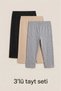Women's 3-Piece Plus Size Cotton Lycra Below-Knee Capri Leggings |   High Waist No-Show Flexible Daily Leggings