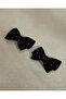 Women Black Bow Hair Clip Set (Pack Of 2) - 2