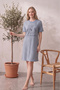 Cotton Patterned Striped Interlock Knitted Short Sleeve Nightgown Dress 95cm