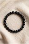 Handmade Onyx Round Natural Stone Flexible Bracelet - 2