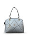 Mother Women's Geometric Embroidered Hand and Shoulder Bag with 2 Compartments, Removable Long Strap and Back Pocket - 4