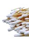 300Pcs Wooden Cotton Buds Bamboo Cotton Swabs Double-Ended-White in Round Plastic Container - 6