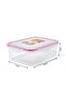 Clear Plastic Food Storage Containers Set of 3, Rectangular, Airtight Locking Lids, Kitchen Organiser - 6