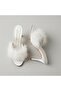 Ecru Goose Feather Women's Slippers 630-1