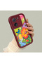 Xiaomi Mi 13T/Mi 13t Pro Compatible Case Camera Protector Burgundy Silicone Couple Phone Case Butterfly Pattern - 2