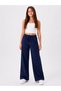 Mişil 25807-26 Girls' Stone Detailed Wide-Leg Sweatpants with Elastic Waist and Laces, Comfortable Casual Trousers - 2