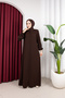 Medina Silk Plain Elif Ferace (Bitter Brown) - 6