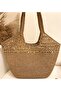 Design Hand-Knitted Sequined Paper Rope Straw Bag - 3
