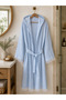 Muslin Plain Pattern Bathrobe for Beach, Sauna, Spa, Bath Use. - 4