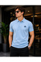 FABRIZO Premium Sky Blue Polo Shirt – Modern Minimalist Luxury Collection