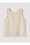Ecru Plus Size Blouse with Cross Straps on the Back - 7