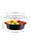 Meal Prep Container, 16 oz Food Prep Bowls with Lids, Reusable Lunch Boxes, Black, 10 Pieces - 2