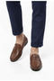 Genuine Soft Leather Dark Brown Plain Buckle-Free Casual Loafer Babet Men's Shoes Te0174 - 6