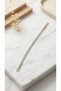 Women's Gold Color Rectangular Stone Tennis Bracelet – Stainless Steel - 2