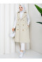 Women's Double-Breasted Buttoned Belted Long Vest Rc3150