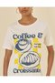 Women Ivory Coffee Graphic T-Shirt - 4