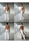 Men's Straight Fit Optic White Utility Jeans - 3