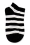 Women's Black and White 6-Piece Striped Socks Set - Soft Cotton - 3