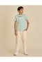 Senior Boys Beige And Pale Green T-Shirt And Long Pants Casual Set - 5