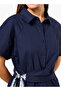 SCARF DETAIL SHIRT DRESS - 3