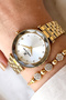 Original Women's Watch Gold Color - Steel Strap - Japanese Machine - Waterproof - with Special Box Dkby2063C2 - 5