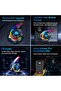 Motorcycle Bluetooth Headset – Helmet Audio System with Bluetooth 5.4, FM Radio, IPX6 Waterproof, Noise Reduction, HD Sound, RGB Light, CVC+DSP Mic – for All Helmets - 2