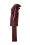 Plus Size Hooded Sweatshirt & Trousers Set with Piping Detail - Red Brown - - 3