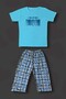 Cotton Short Sleeved Capri Plus Size Women's Pajama Set - 2